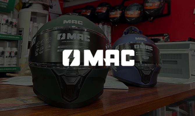 cascos y accesorios mac